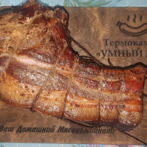 Мясо в термокамере, коптильне умный дым
